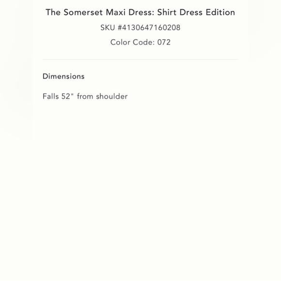 Anthropologie TheSomerset White Shirt Maxi Dress Edition Size: M - Picture 5 of 5